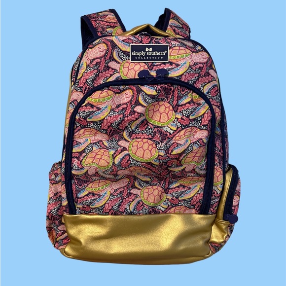 Simply southern: full sized dancing turtles bookbag - Picture 1 of 7